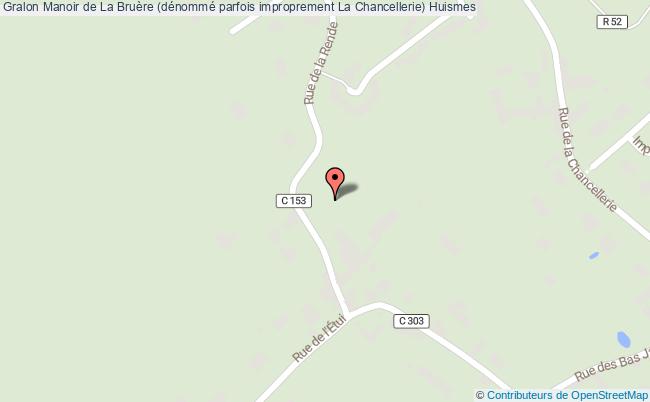 plan Manoir De La Bruère (dénommé Parfois Improprement La Chancellerie) Huismes Huismes