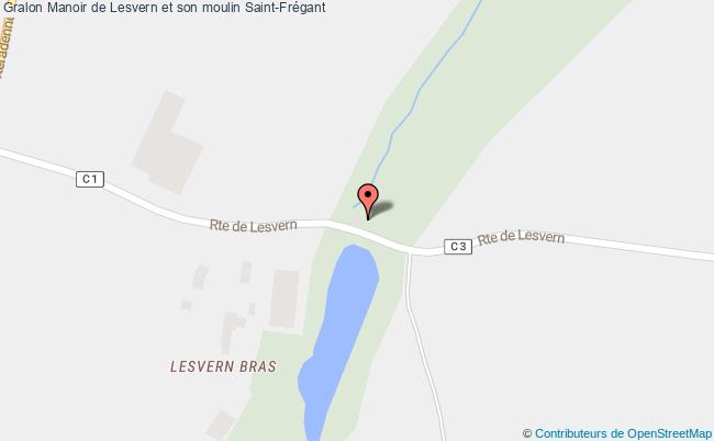plan Manoir De Lesvern Et Son Moulin Saint-frégant Saint-Frégant