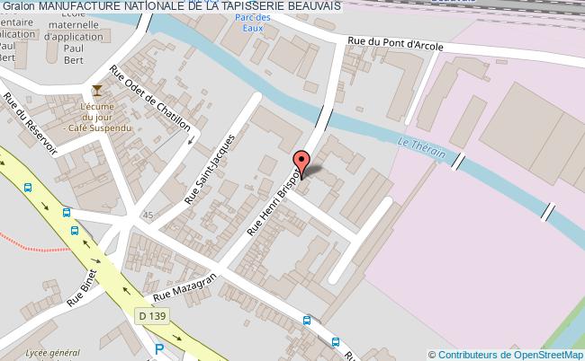 plan Manufacture Nationale De La Tapisserie Beauvais BEAUVAIS