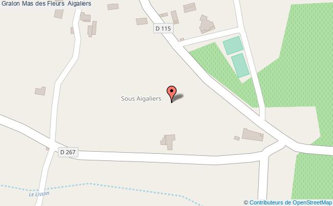 plan Mas Des Fleurs  Aigaliers Aigaliers