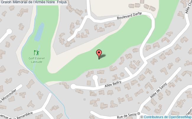 plan Mémorial De L'armée Noire  Fréjus Fréjus