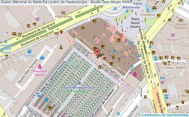plan Mémorial Du Maréchal Leclerc De Hauteclocque - Musée Jean Moulin Paris PARIS