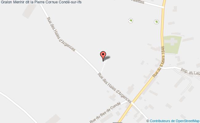 plan Menhir Dit La Pierre Cornue Condé-sur-ifs Condé-sur-Ifs