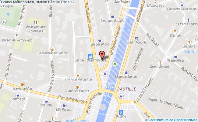 plan Métropolitain, Station Bastille Paris 12 Paris 12
