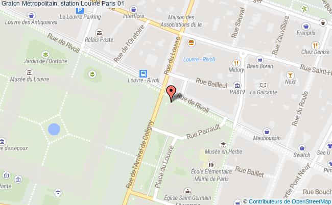 plan Métropolitain, Station Louvre Paris 01 Paris 01