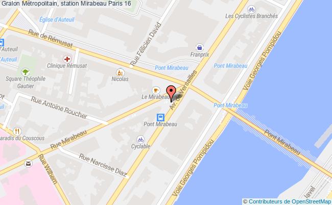 plan Métropolitain, Station Mirabeau Paris 16 Paris 16