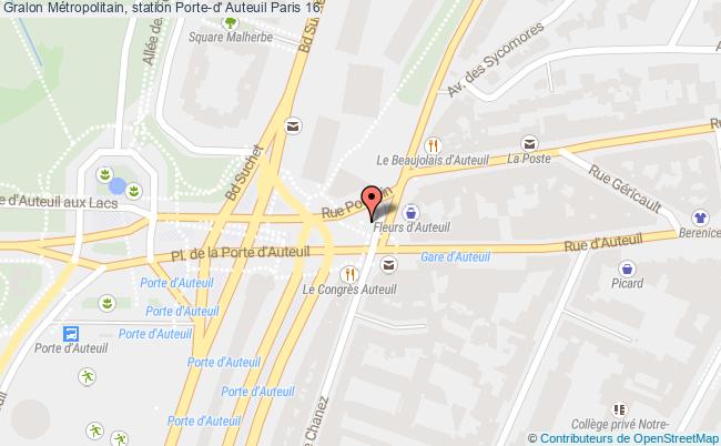 plan Métropolitain, Station Porte-d' Auteuil Paris 16 Paris 16