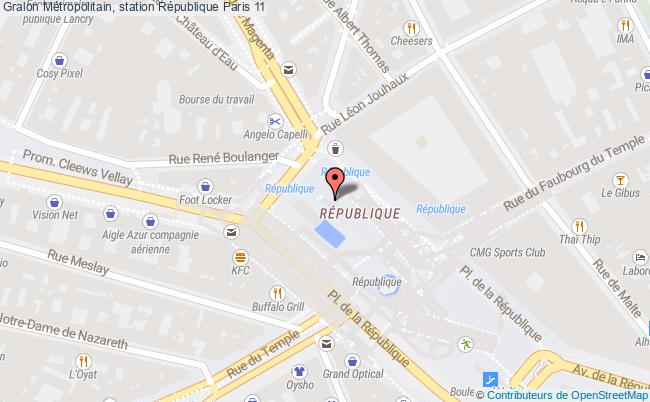 plan Métropolitain, Station République Paris 11 Paris 11
