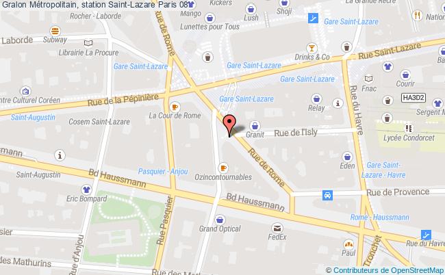 plan Métropolitain, Station Saint-lazare Paris 08 Paris 08