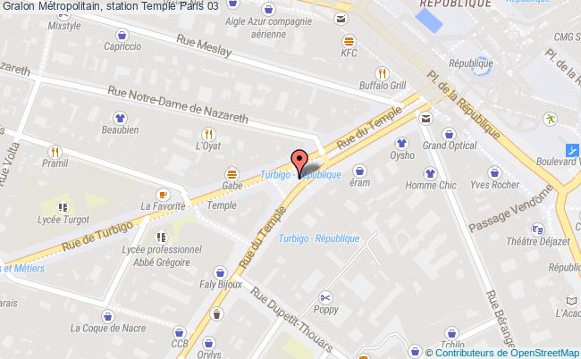 plan Métropolitain, Station Temple Paris 03 Paris 03