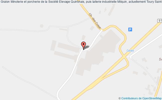 plan Minoterie Et Porcherie De La Société Elevage Quintinais, Puis Laiterie Industrielle Milquin, Actuellement Toury Saint-brandan Saint-Brandan