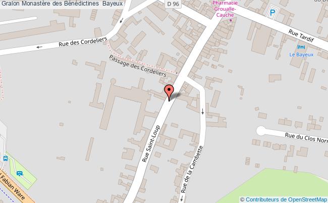 plan Monastère Des Bénédictines  Bayeux Bayeux