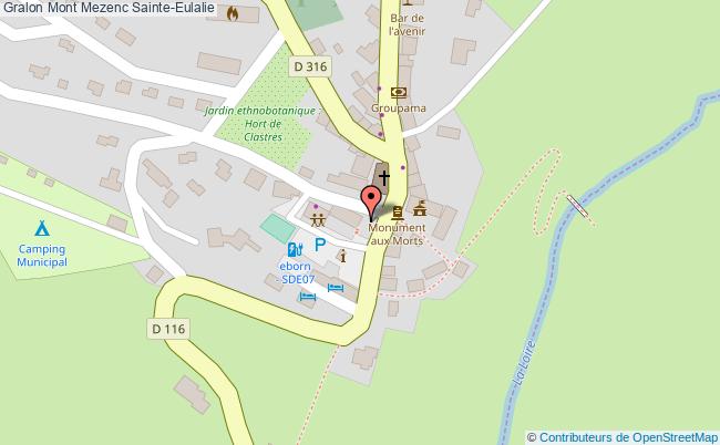 plan Mont Mezenc Sainte-eulalie Sainte-Eulalie