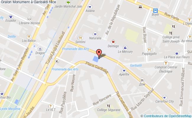 plan Monument à Garibaldi Nice Nice