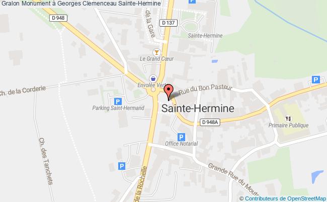 plan Monument à Georges Clemenceau Sainte-hermine Sainte-Hermine