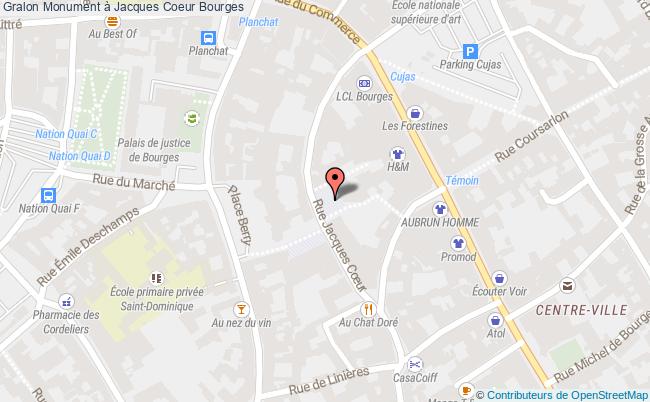 plan Monument à Jacques Coeur Bourges Bourges