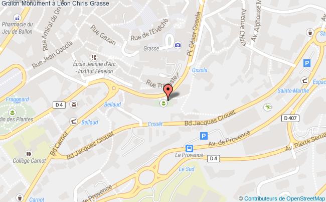 plan Monument à Léon Chiris Grasse Grasse