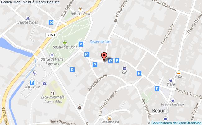 plan Monument à Marey Beaune Beaune
