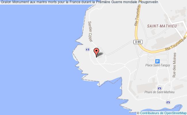 plan Monument Aux Marins Morts Pour La France Durant La Première Guerre Mondiale Plougonvelin Plougonvelin