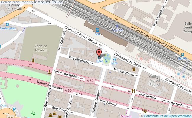 plan Monument Aux Mobiles  Toulon Toulon