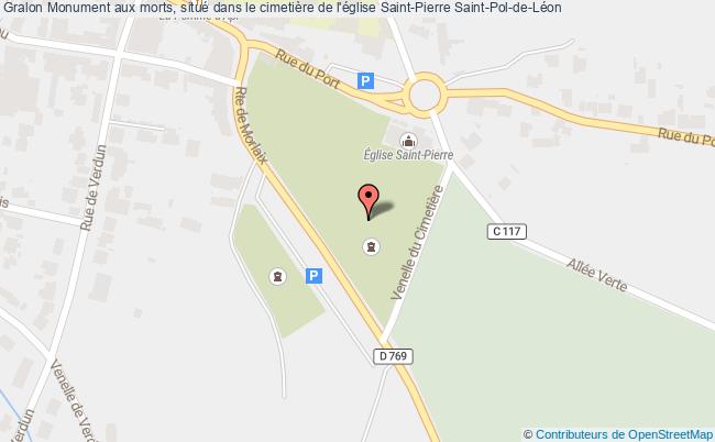 plan Monument Aux Morts, Situé Dans Le Cimetière De L'église Saint-pierre Saint-pol-de-léon Saint-Pol-de-Léon