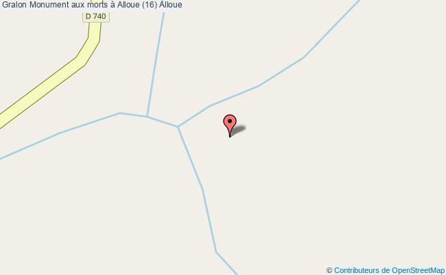 plan Monument Aux Morts à Alloue (16) Alloue Alloue