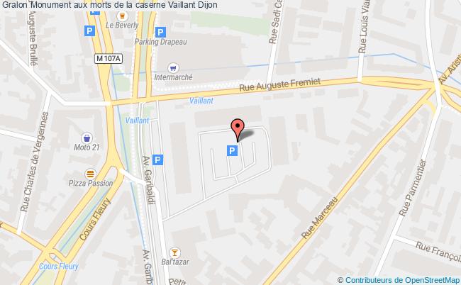 plan Monument Aux Morts De La Caserne Vaillant Dijon Dijon