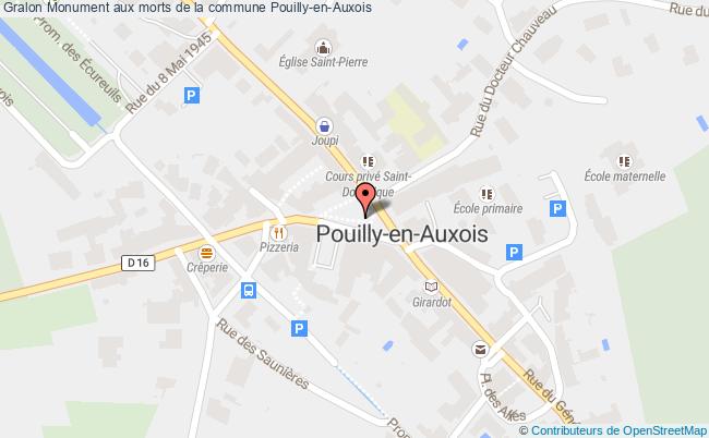 plan Monument Aux Morts De La Commune Pouilly-en-auxois Pouilly-en-Auxois