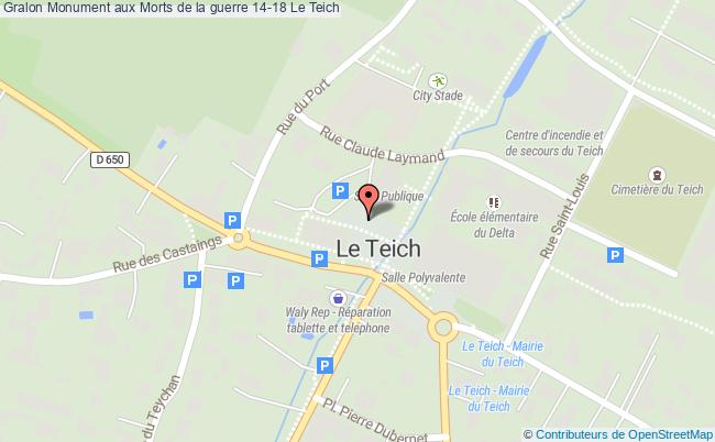 Monument aux morts de la guerre 1418 Le teich tourisme