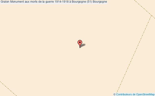 plan Monument Aux Morts De La Guerre 1914-1918 à Bourgogne (51) Bourgogne Bourgogne