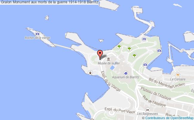 plan Monument Aux Morts De La Guerre 1914-1918 Biarritz Biarritz
