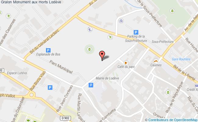 plan Monument Aux Morts Lodève Lodève