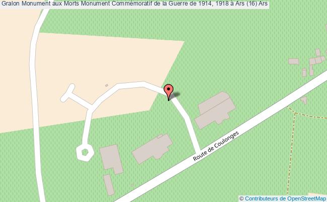 plan Monument Aux Morts Monument Commémoratif De La Guerre De 1914, 1918 à Ars (16) Ars Ars