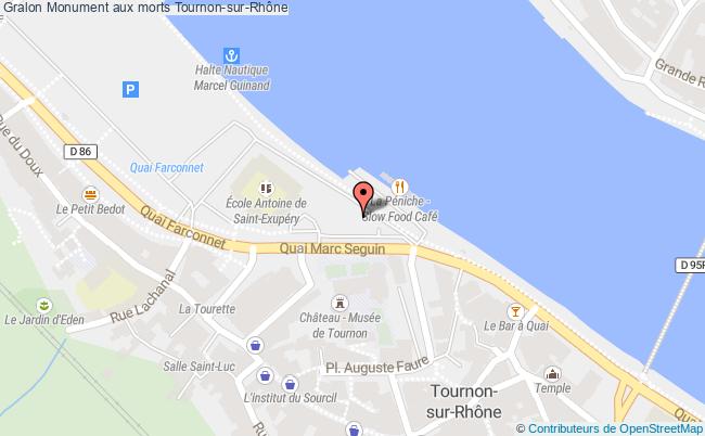 plan Monument Aux Morts Tournon-sur-rhône Tournon-sur-Rhône