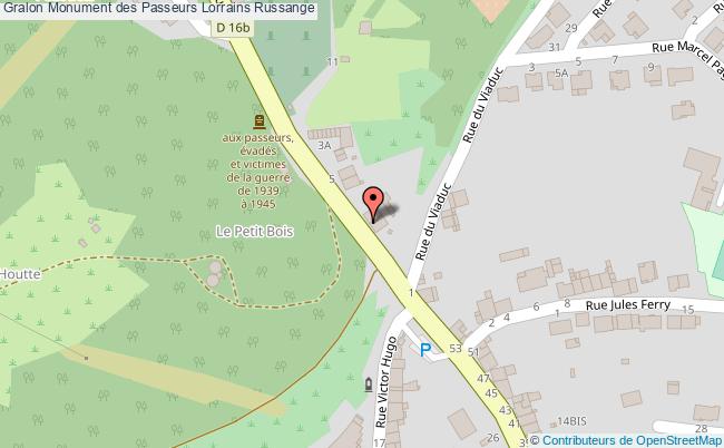 plan Monument Des Passeurs Lorrains Russange Russange