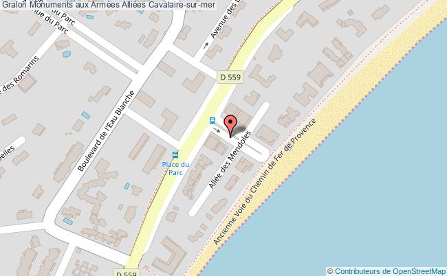 plan Monuments Aux Armées Alliées Cavalaire-sur-mer Cavalaire-sur-mer