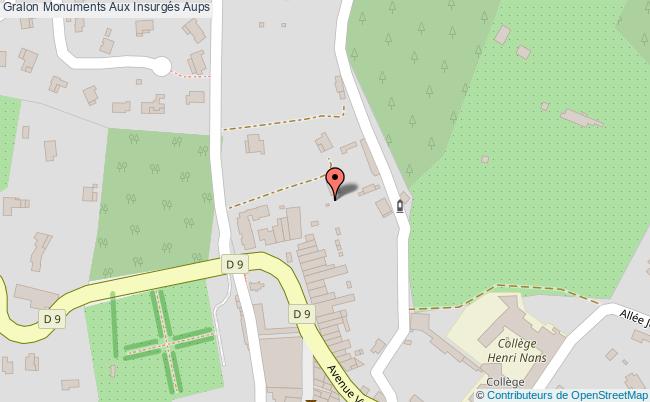 plan Monuments Aux Insurgés Aups Aups