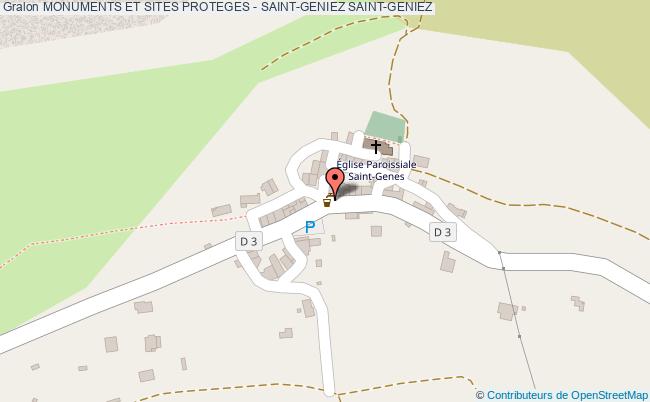 plan Monuments Et Sites Proteges - Saint-geniez Saint-geniez SAINT-GENIEZ