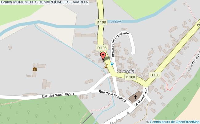 plan Monuments Remarquables Lavardin LAVARDIN
