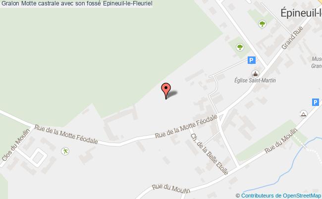 plan Motte Castrale Avec Son Fossé Epineuil-le-fleuriel Epineuil-le-Fleuriel