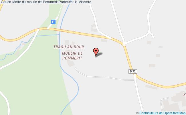 plan Motte Du Moulin De Pommerit Pommerit-le-vicomte Pommerit-le-Vicomte