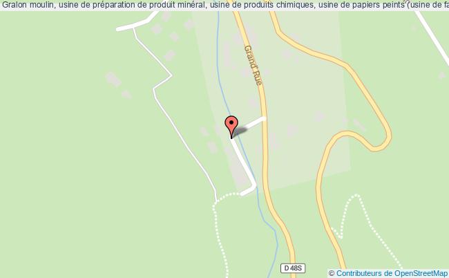 moulin, usine de préparation de produit minéral, usine de produits chimiques, usine de papiers peints (usine de fabrication de pierre lithographique) de Montcalm, puis Kammerer