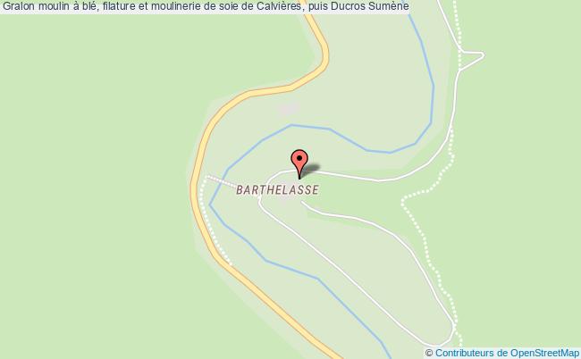 plan Moulin à Blé, Filature Et Moulinerie De Soie De Calvières, Puis Ducros Sumène Sumène