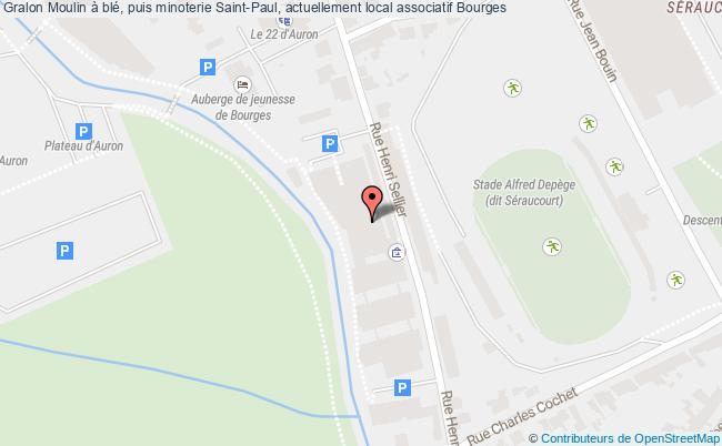 plan Moulin à Blé, Puis Minoterie Saint-paul, Actuellement Local Associatif Bourges Bourges