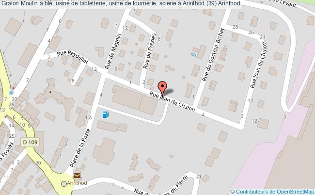 plan Moulin à Blé, Usine De Tabletterie, Usine De Tournerie, Scierie à Arinthod (39) Arinthod Arinthod