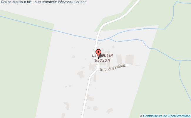 plan Moulin à Blé ; Puis Minoterie Béneteau Bouhet Bouhet