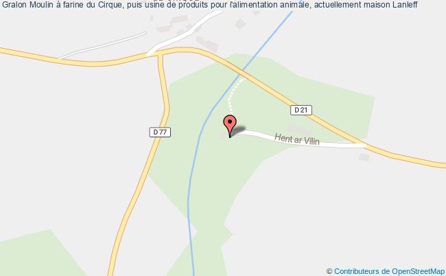 plan Moulin à Farine Du Cirque, Puis Usine De Produits Pour L'alimentation Animale, Actuellement Maison Lanleff Lanleff