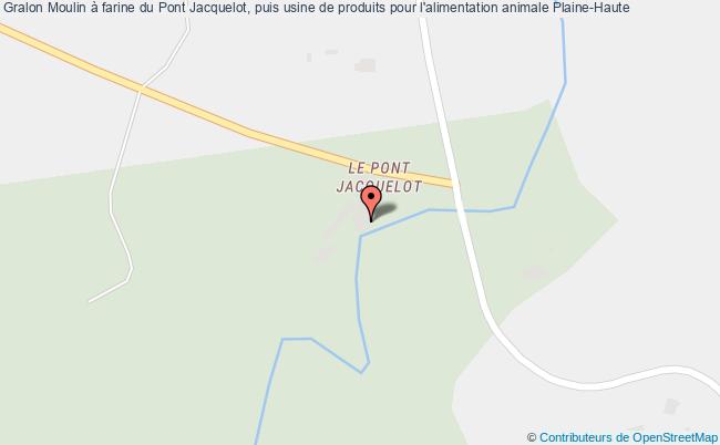 plan Moulin à Farine Du Pont Jacquelot, Puis Usine De Produits Pour L'alimentation Animale Plaine-haute Plaine-Haute