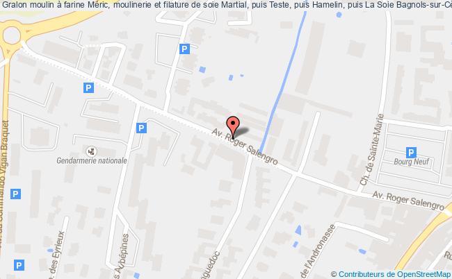 moulin à farine Méric, moulinerie et filature de soie Martial, puis Teste, puis Hamelin, puis La Soie