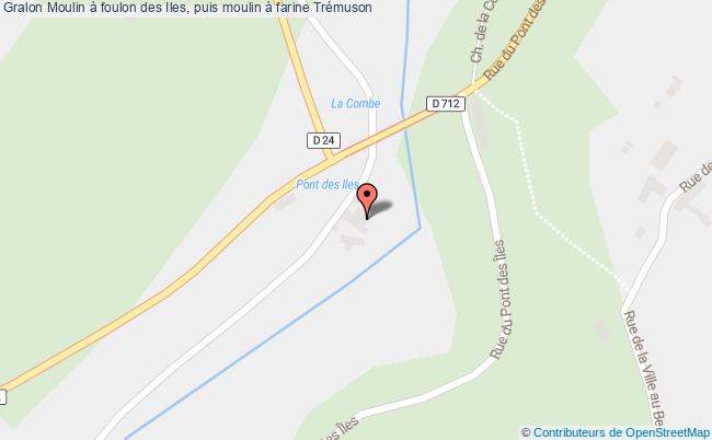 plan Moulin à Foulon Des Iles, Puis Moulin à Farine Trémuson Trémuson